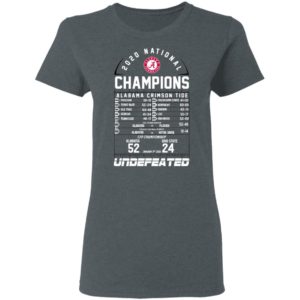 2020 National Champions Alabama Crimson Tide 52 24 Ohio State Undefeated Shirt