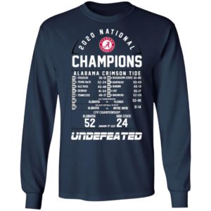 2020 National Champions Alabama Crimson Tide 52 24 Ohio State Undefeated Shirt