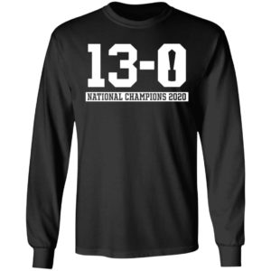 13-0 Alabama National Champions 2020 shirt