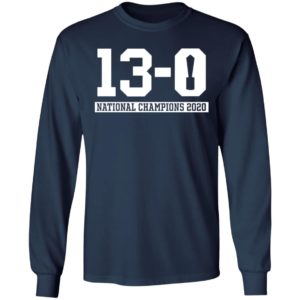 13-0 Alabama National Champions 2020 shirt