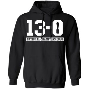 13-0 Alabama National Champions 2020 shirt