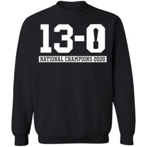 13-0 Alabama National Champions 2020 shirt