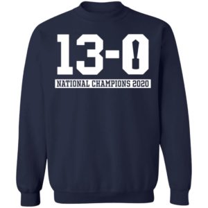 13-0 Alabama National Champions 2020 shirt