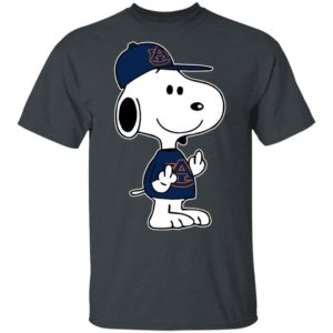 Snoopy Auburn Tigers NCAA Double Middle Fingers Fck You Shirt