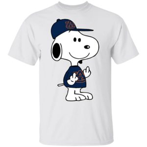 Snoopy Auburn Tigers NCAA Double Middle Fingers Fck You Shirt