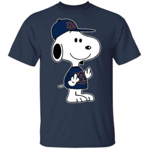 Snoopy Auburn Tigers NCAA Double Middle Fingers Fck You Shirt
