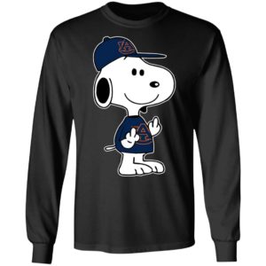 Snoopy Auburn Tigers NCAA Double Middle Fingers Fck You Shirt