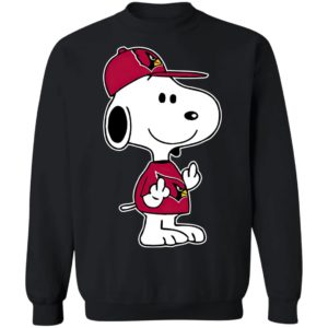 Snoopy Arizona Cardinals NFL Double Middle Fingers Fck You Shirt
