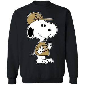 Snoopy Anaheim Ducks NHL Double Middle Fingers Fck You Shirt
