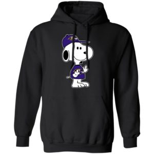 Snoopy Baltimore Ravens NFL Double Middle Fingers Fck You Shirt