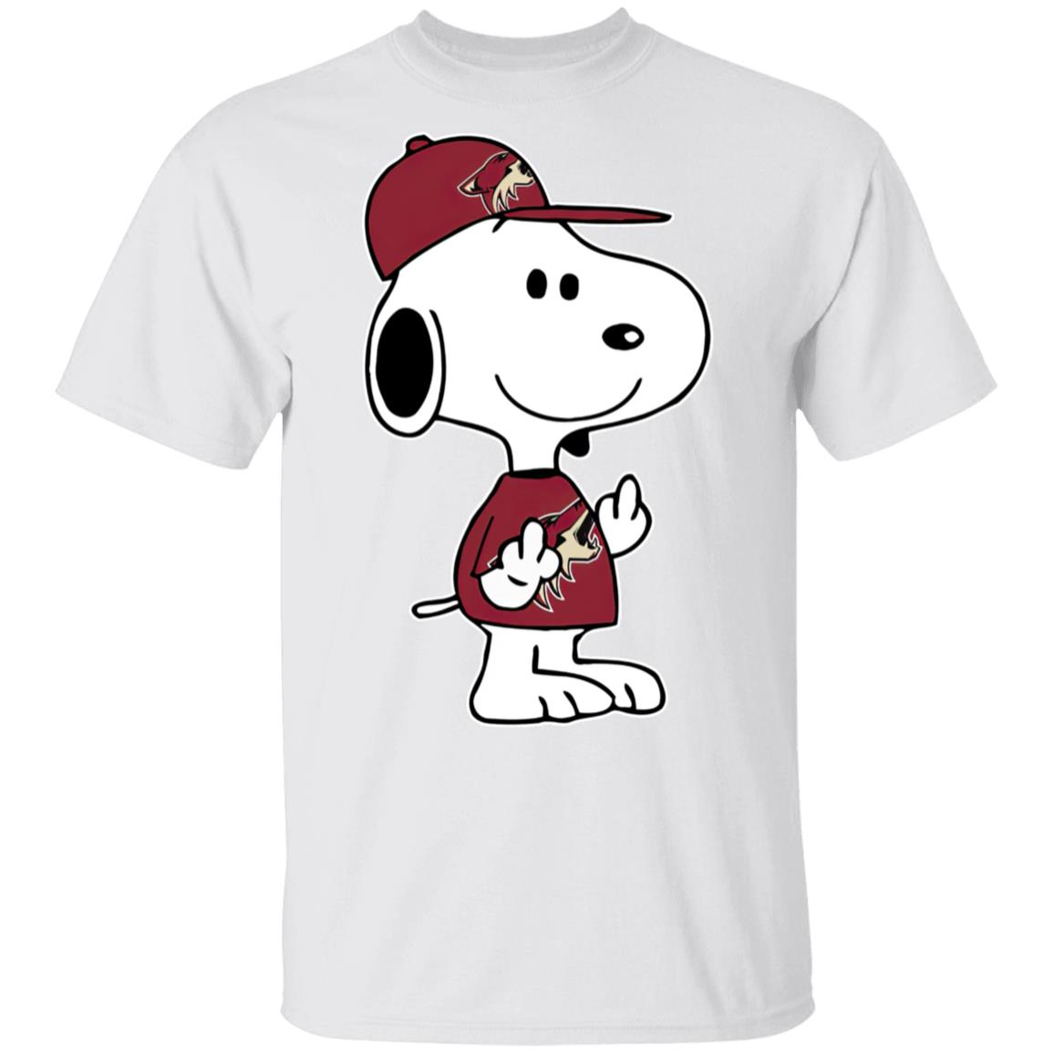 Snoopy Arizona Coyotes NHL Double Middle Fingers Fck You Shirt