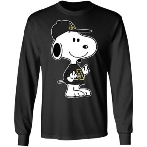 Snoopy Appalachian State Mountaineers NCAA Double Middle Fingers Fck You Shirt