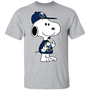 Snoopy Buffalo Sabres NHL Double Middle Fingers Fck You Shirt