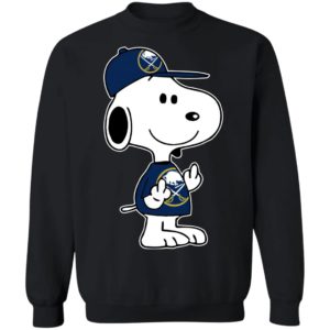 Snoopy Buffalo Sabres NHL Double Middle Fingers Fck You Shirt