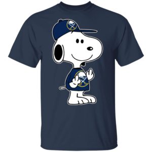 Snoopy Buffalo Sabres NHL Double Middle Fingers Fck You Shirt