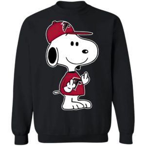 Snoopy Atlanta Falcons NFL Double Middle Fingers Fck You Shirt