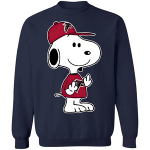 Snoopy Atlanta Falcons NFL Double Middle Fingers Fck You Shirt