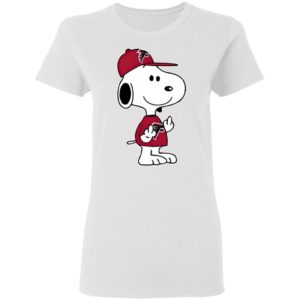 Snoopy Atlanta Falcons NFL Double Middle Fingers Fck You Shirt