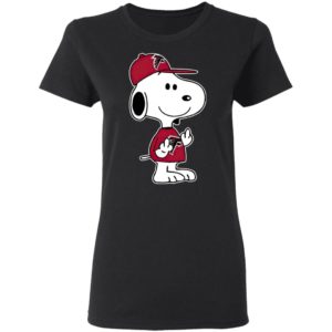 Snoopy Atlanta Falcons NFL Double Middle Fingers Fck You Shirt