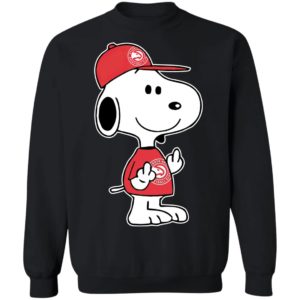 Snoopy Atlanta Hawks NBA Double Middle Fingers Fck You Shirt