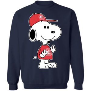 Snoopy Atlanta Hawks NBA Double Middle Fingers Fck You Shirt