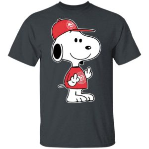 Snoopy Atlanta Hawks NBA Double Middle Fingers Fck You Shirt