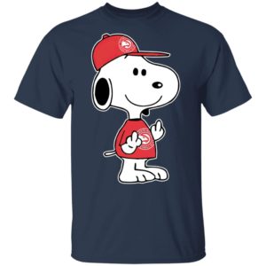 Snoopy Atlanta Hawks NBA Double Middle Fingers Fck You Shirt