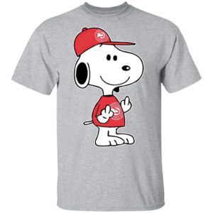 Snoopy Atlanta Hawks NBA Double Middle Fingers Fck You Shirt