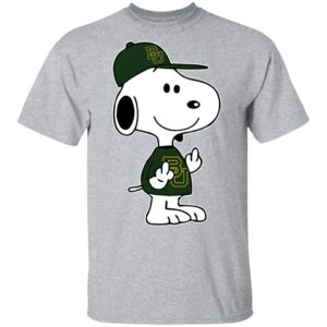 Snoopy Baylor Bears NCAA Double Middle Fingers Fck You Shirt