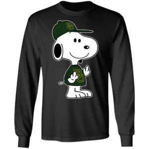 Snoopy Baylor Bears NCAA Double Middle Fingers Fck You Shirt