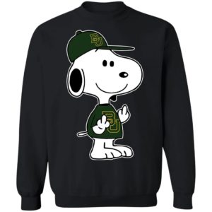 Snoopy Baylor Bears NCAA Double Middle Fingers Fck You Shirt