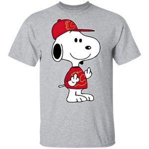 Snoopy Calgary Flames NHL Double Middle Fingers Fck You Shirt