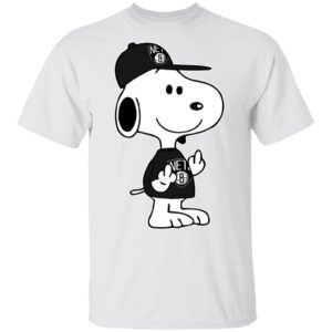 Snoopy Brooklyn Nets NBA Double Middle Fingers Fck You Shirt
