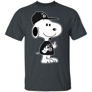 Snoopy Brooklyn Nets NBA Double Middle Fingers Fck You Shirt