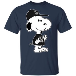 Snoopy Brooklyn Nets NBA Double Middle Fingers Fck You Shirt