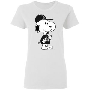 Snoopy Brooklyn Nets NBA Double Middle Fingers Fck You Shirt