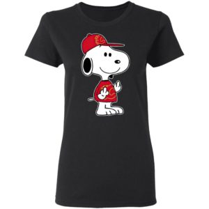 Snoopy Calgary Flames NHL Double Middle Fingers Fck You Shirt