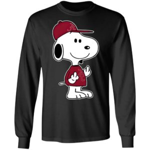 Snoopy Alabama Crimson Tide NCAA Double Middle Fingers Fck You Shirt