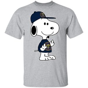 Snoopy Denver Nuggets NBA Double Middle Fingers Fck You Shirt