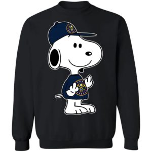Snoopy Denver Nuggets NBA Double Middle Fingers Fck You Shirt