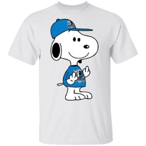 Snoopy Dallas Mavericks NBA Double Middle Fingers Fck You Shirt