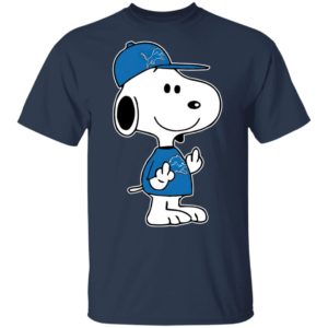Snoopy Detroit Lions NFL Double Middle Fingers Fck You Shirt