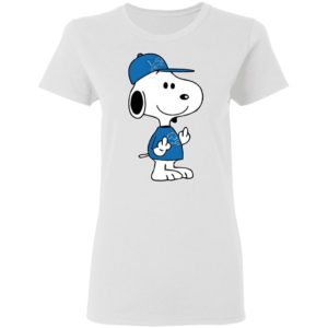 Snoopy Detroit Lions NFL Double Middle Fingers Fck You Shirt