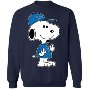 Snoopy Detroit Lions NFL Double Middle Fingers Fck You Shirt