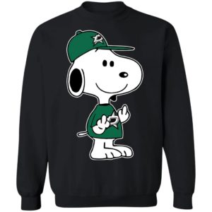 Snoopy Dallas Stars NHL Double Middle Fingers Fck You Shirt