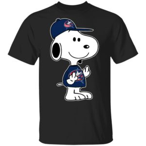 Snoopy Columbus Blue Jackets NHL Double Middle Fingers Fck You Shirt