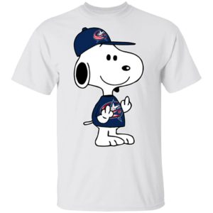 Snoopy Columbus Blue Jackets NHL Double Middle Fingers Fck You Shirt