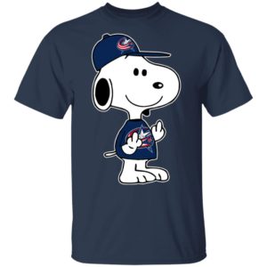 Snoopy Columbus Blue Jackets NHL Double Middle Fingers Fck You Shirt