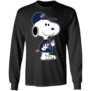 Snoopy Columbus Blue Jackets NHL Double Middle Fingers Fck You Shirt