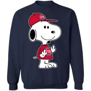 Snoopy Detroit Pistons NBA Double Middle Fingers Fck You Shirt